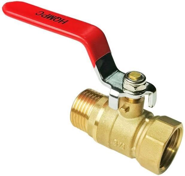 HQMPC Garden Hose Shut Off Valve Ball Valve 3/4" GHT Water Turn Off Heavy Duty
