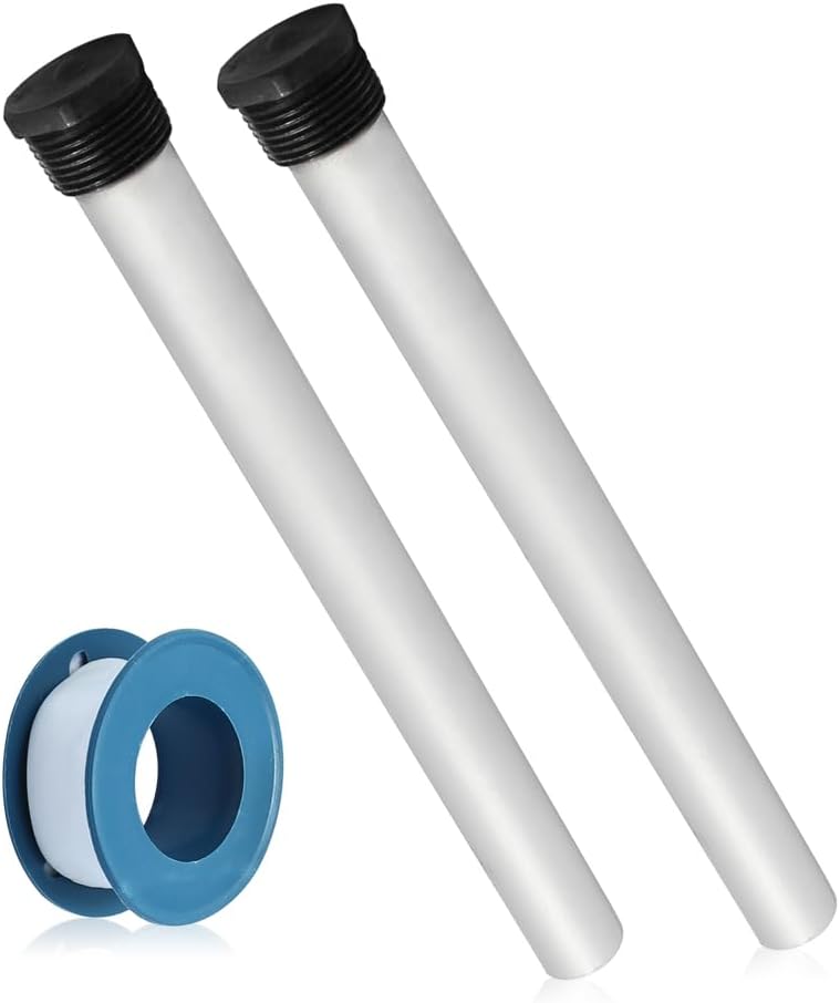 2 Pack 232767 Water Heater Anode Magnesium Anode Rod for Hot Water Tank RV Water Heater Anode Rod Kit, 9¼ Inch Long, 3/4" NPT Thread