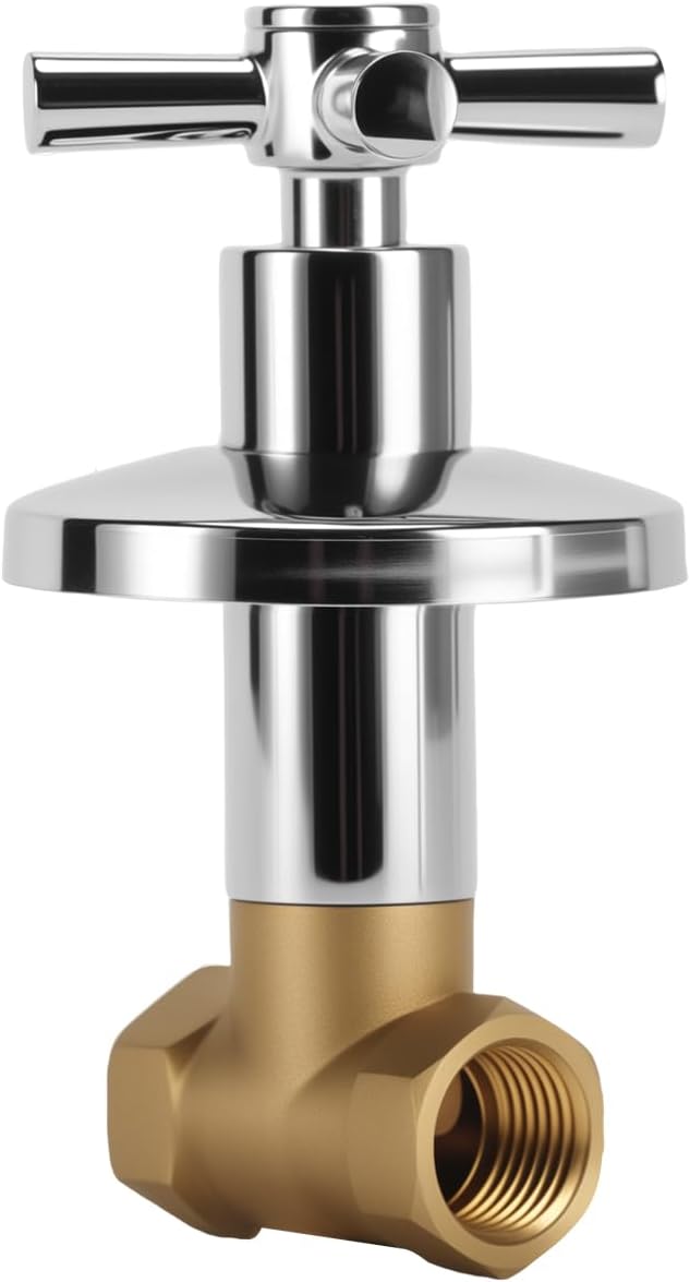 Watflow Shut Off Valev – 1/2" NPT Brass Body, 1/4-Turn Shut Off Valve with with Cross Handle