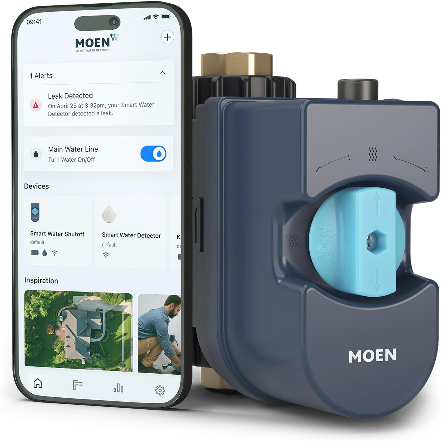 Moen 900-001 Flo by Moen 3/4-Inch Smart Water Shutoff