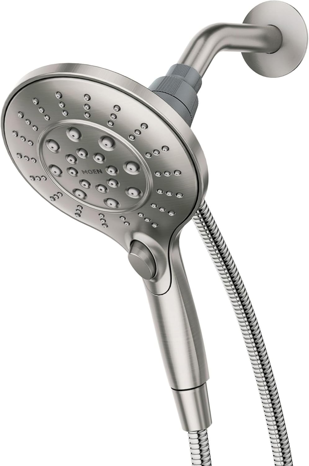 Moen 26112SRN Engage Magnetix Six-Function 5.5-Inch Handheld Showerhead with Magnetic Docking System, Spot Resist Brushed Nickel