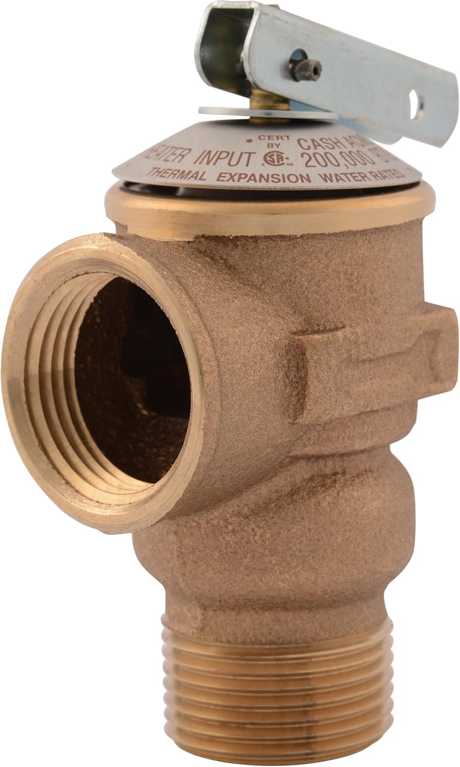 Cash Acme 3/4 Inch RV FWL-2 Pressure Relief Valve, Bronze, 75 PSI, 14917-0075